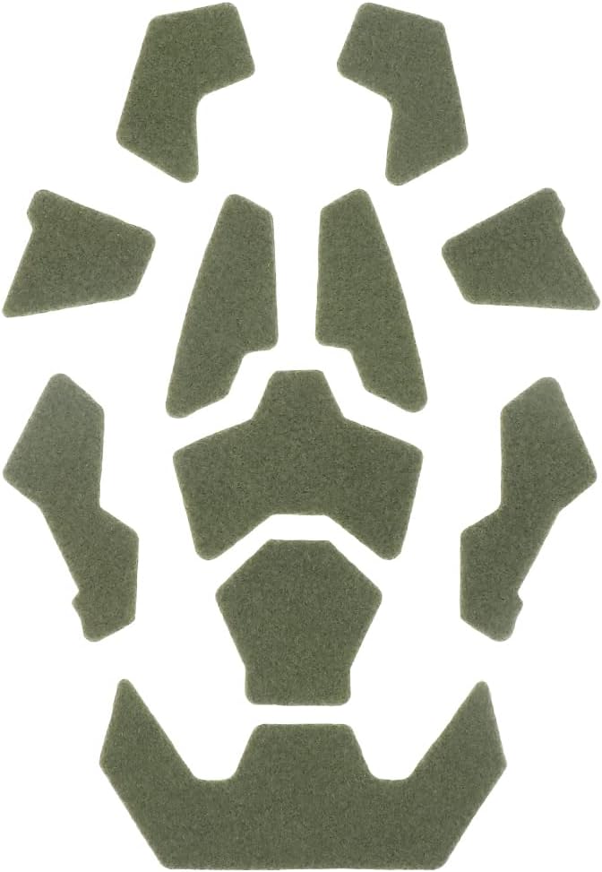 Green Next Gen Replacement Hook & Loop Deck Set for Tactical Helmets.