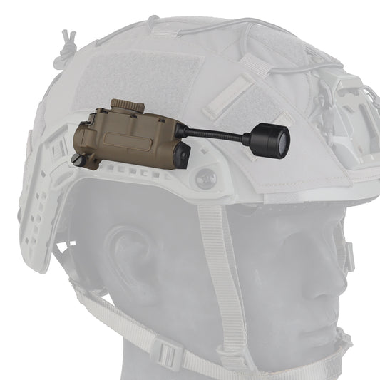 Dual Power White Light + RGB Visible + IR LED Tactical Helmet Light