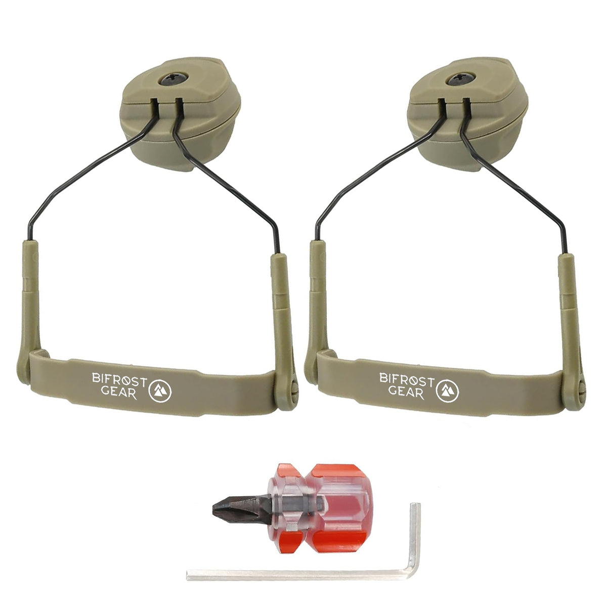 MTEK / HHV / M-LOK Helmet Rail Headset Adapter for Peltor / Sordin / Walker's / Howard Leight / Ops-Core