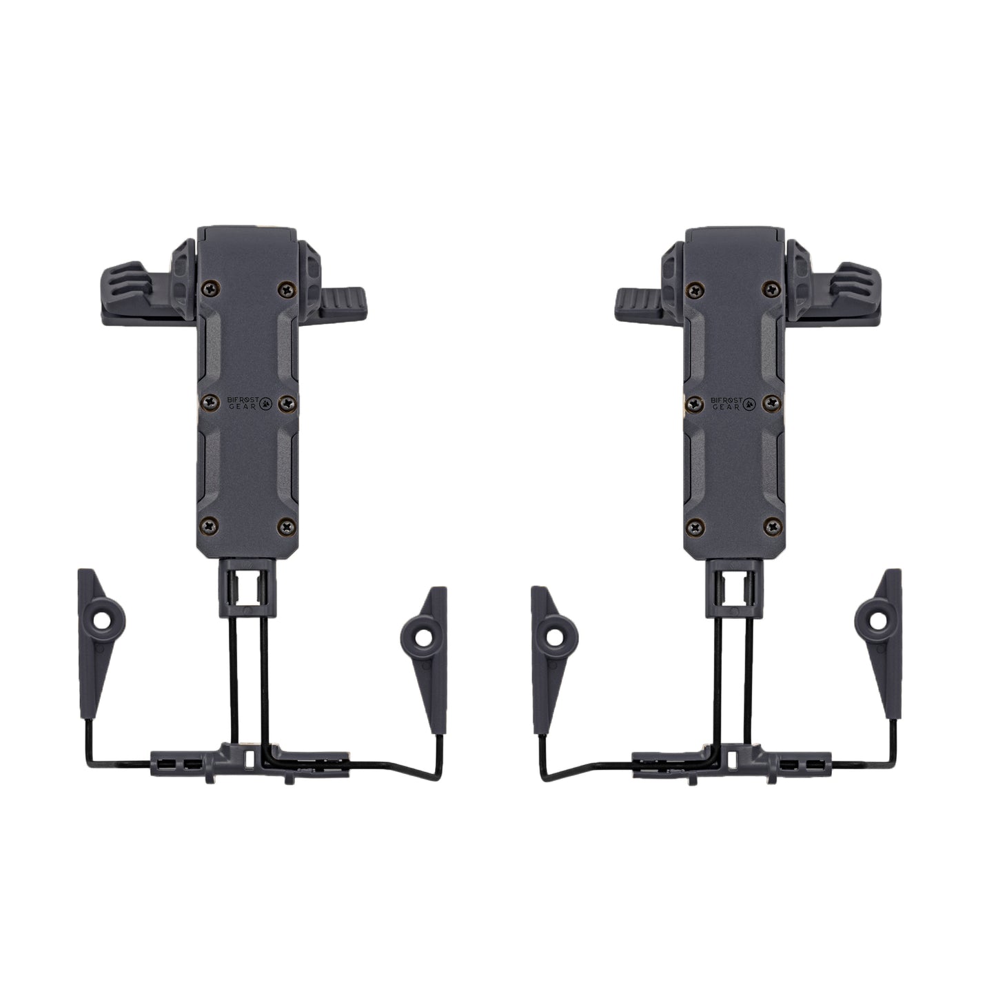 Rugged IHPS rail mounting adapter for tactical headsets including Peltor and Ops-Core