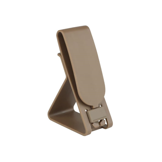 MOLLE/Belt Hanger for Tactical Hearing Protection & Earmuffs by Bifrost Gear in Tan.