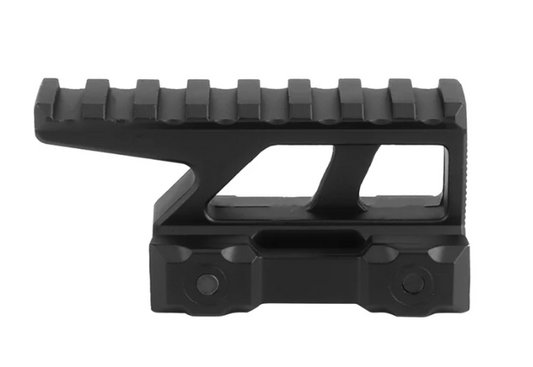 EOTech riser mount used to raise holographic sight height on rifle