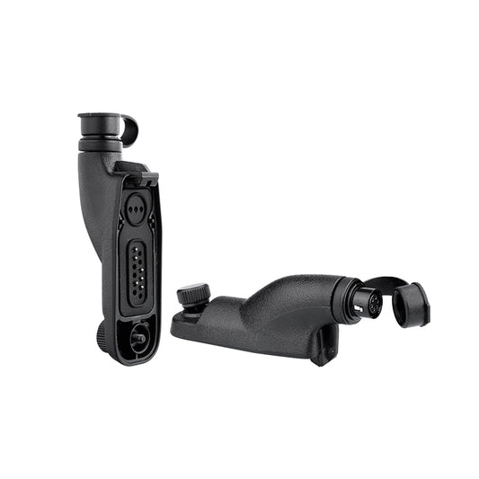 Adapter for Hirose PTT to Motorola APX radio, providing reliable communication.