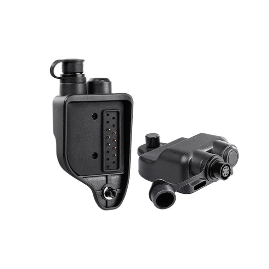 Adapter for Hirose PTT to M/A-Com & Harris XG-75 Series radios, providing stable connectivity