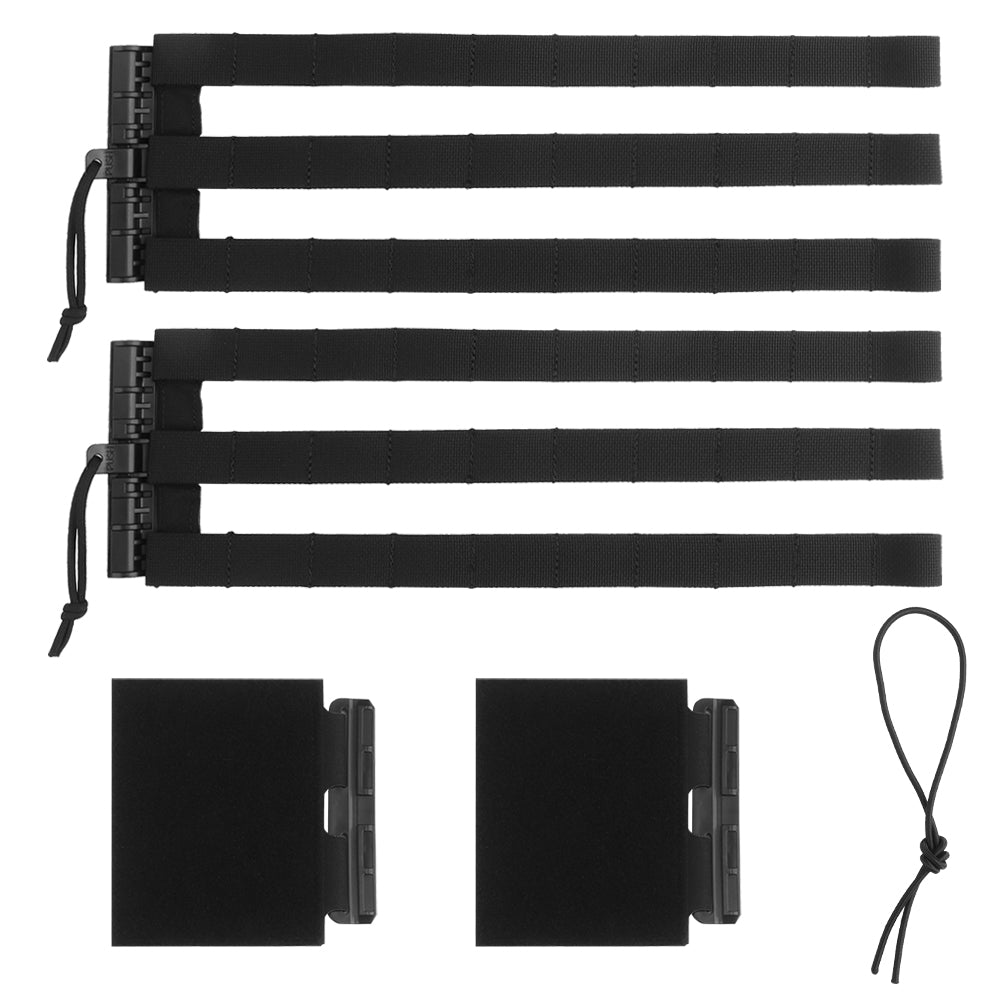 Black Quick Release MOLLE Cummerbund Set for tactical vests.