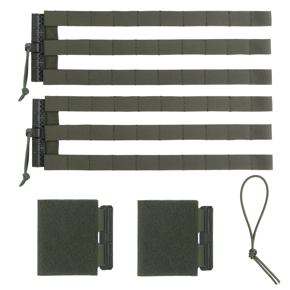 Green  Quick Release MOLLE Cummerbund Set for tactical vests.
