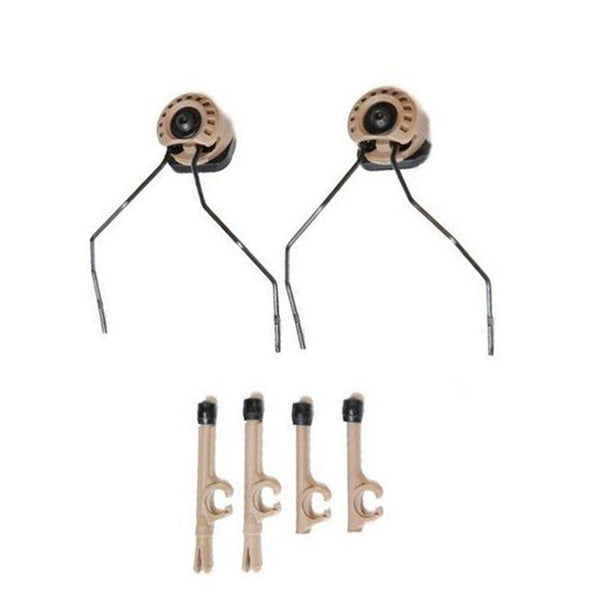 Close-up of Micro ARC Rail Headset Adapters in Black Variant 