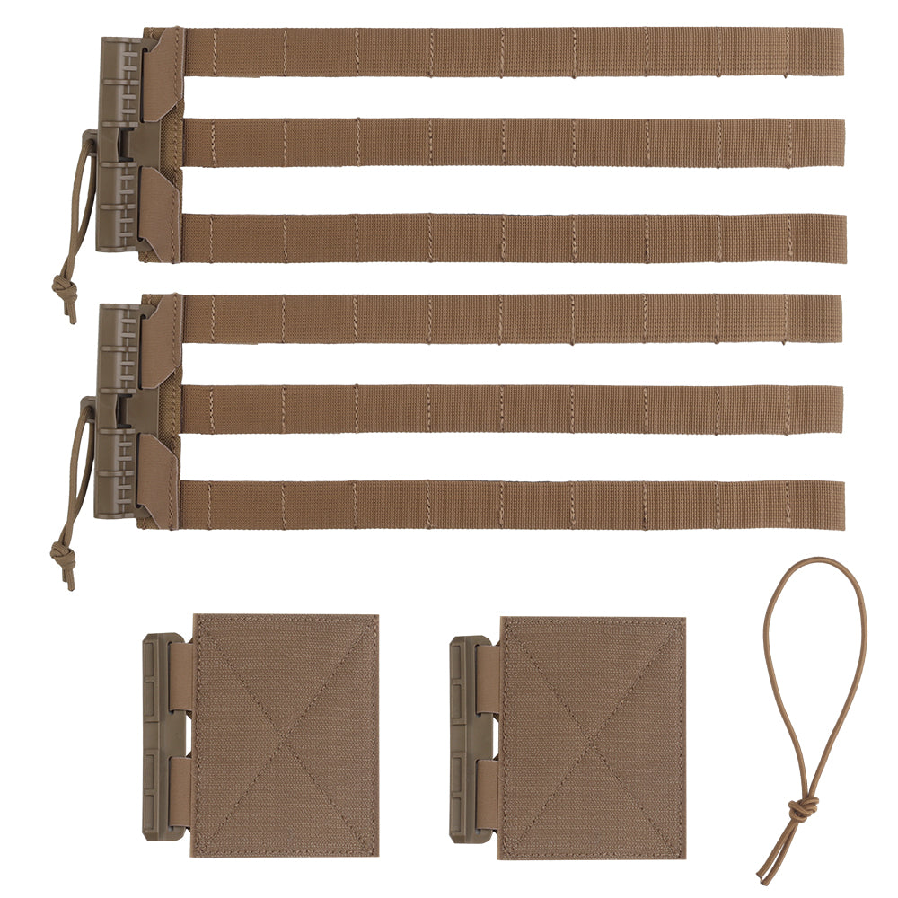 Tan Quick Release MOLLE Cummerbund for tactical vest use.