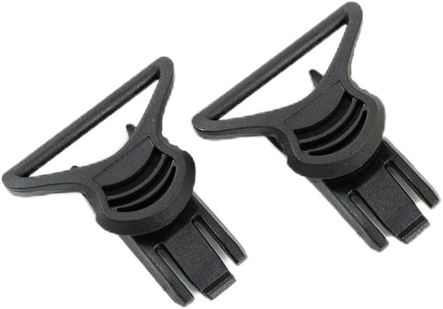36mm swivel goggle strap adapters in black for secure fit.