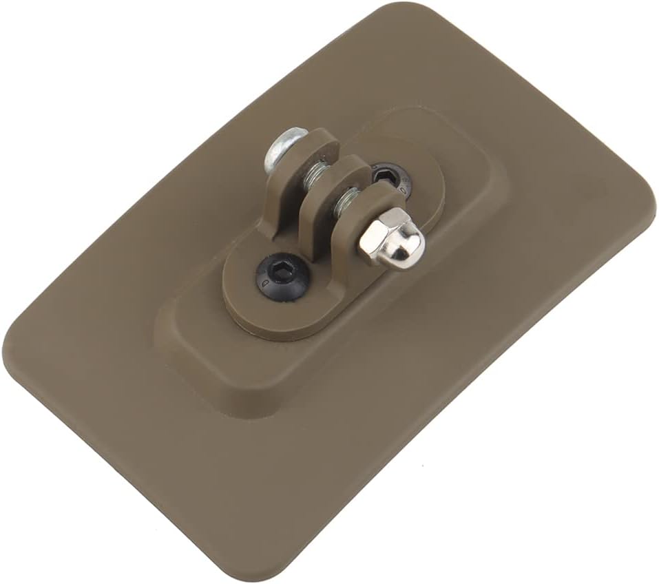 Tactical Helmet Tan M-LOK Adapter with Quick Attach, Picatinny, and Action Camera Mount.