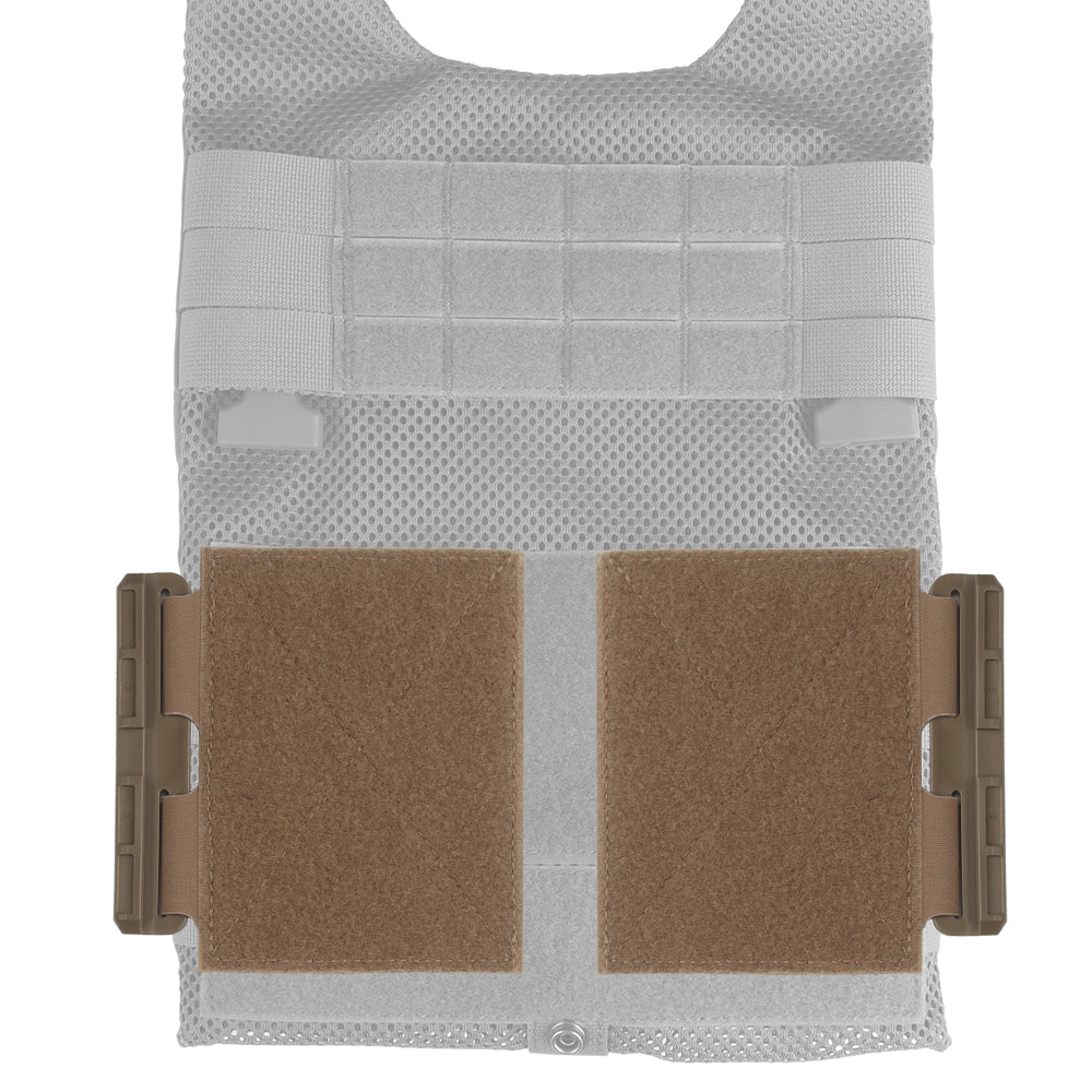 Tan MOLLE Cummerbund Set for tactical vests, quick-release design.