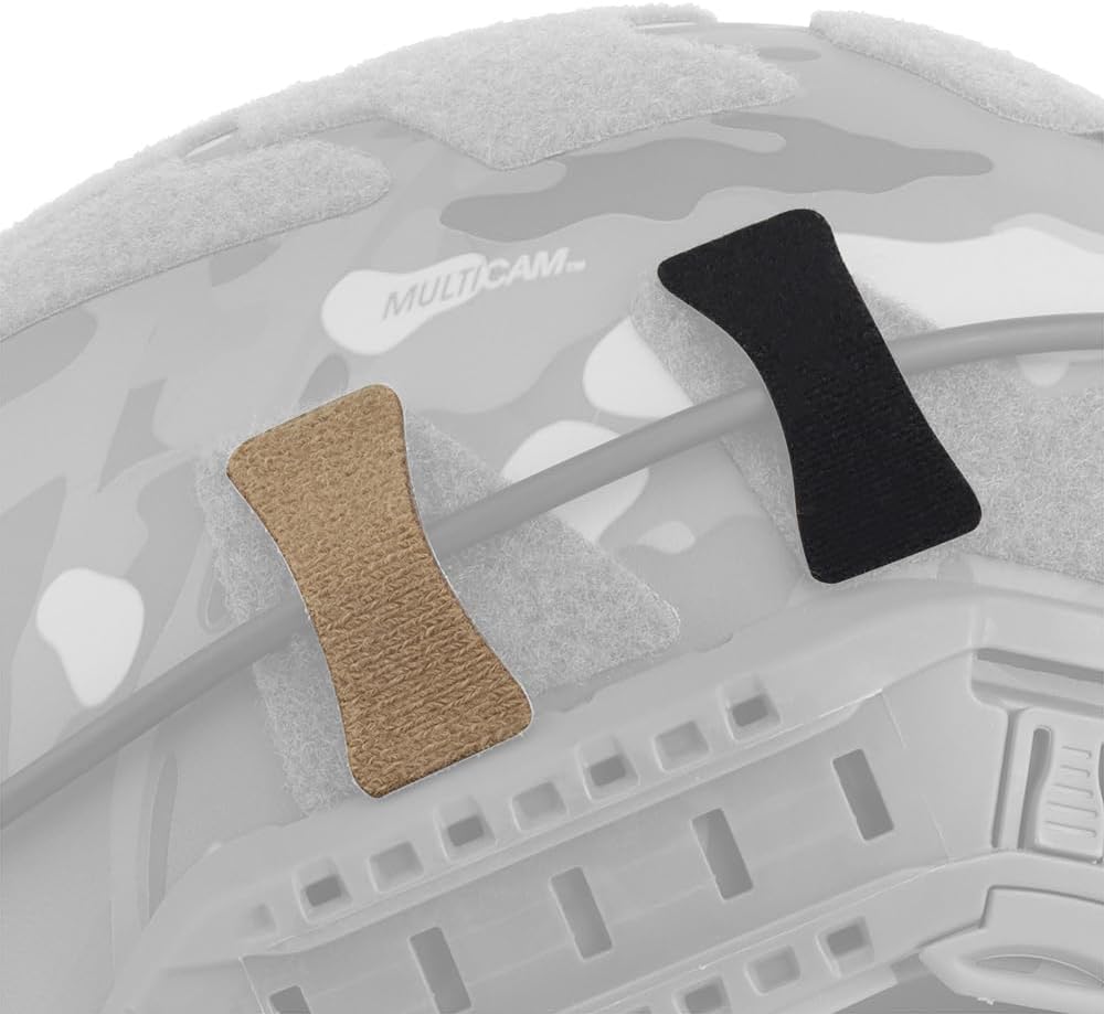Tactical Hook & Loop Cable Management Patches (8 Pack) Black and Tan Variant by Bifrost  Gear.