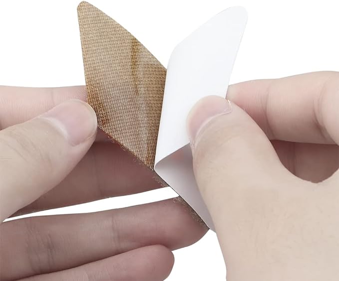 Tan Next Gen Replacement Hook & Loop Deck Set for Tactical Helmets showing adhesive removal.