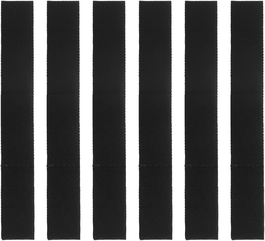 Black Tactical Hook & Loop Cable Management Strap Kit (6 Pack).