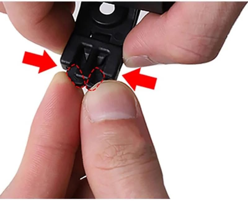 Locking MOLLE clips for tactical gear attachment.