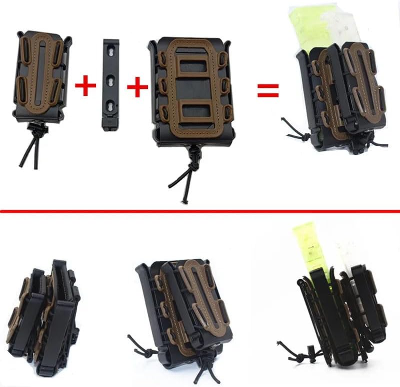 Durable MOLLE clip replacements for pouches and holsters.