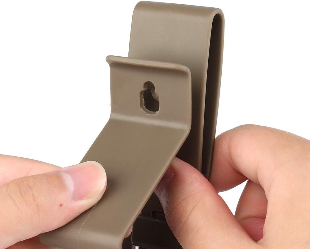 Tan MOLLE/Belt Hanger by Bifrost Gear, designed for Tactical Hearing Protection & Earmuffs.