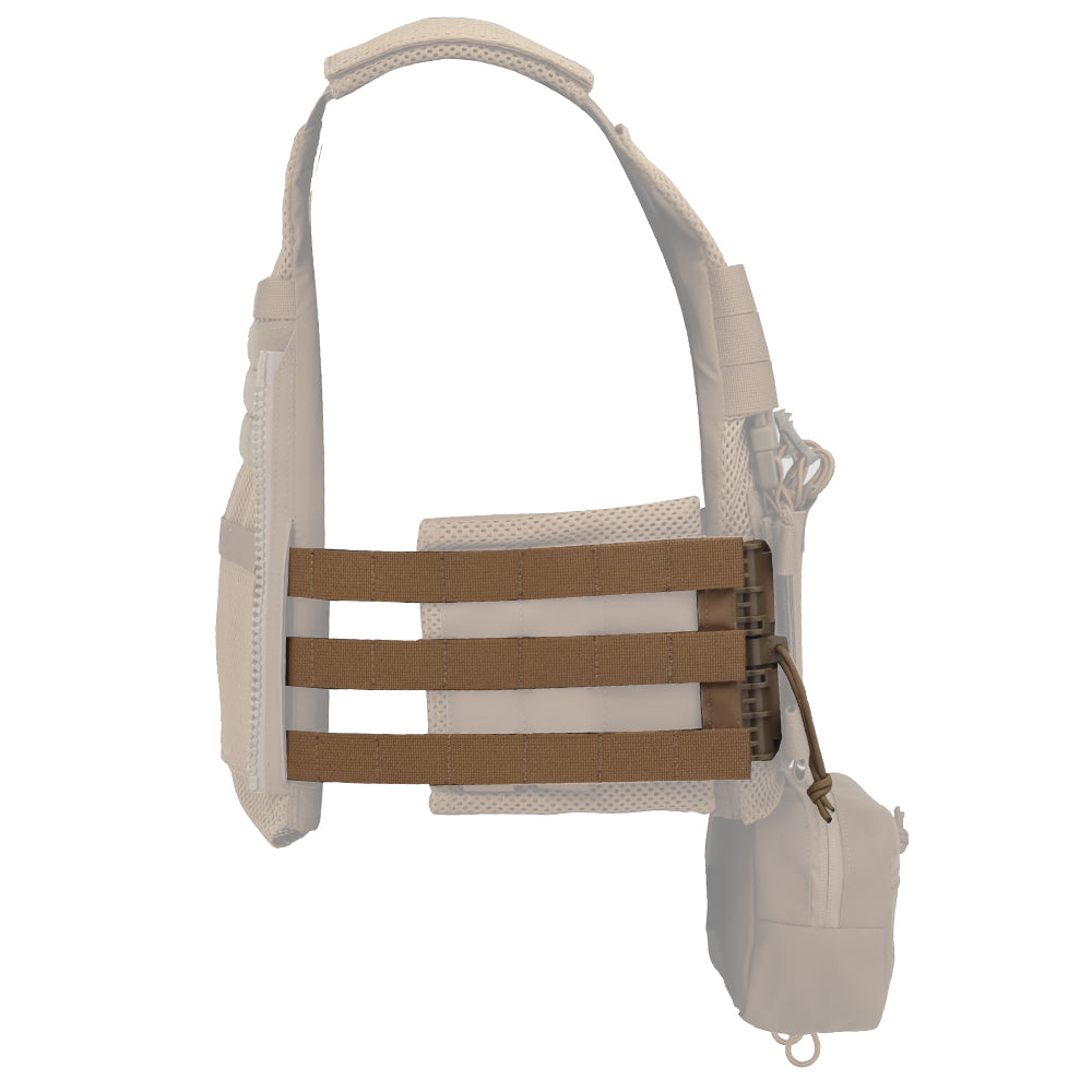 Quick Release MOLLE Cummerbund Set in Tan for tactical operations.