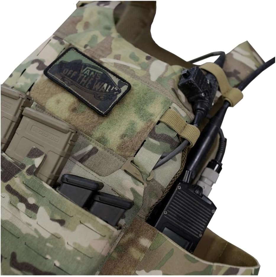 Tan Hook & Loop Cable Management Straps (6-Pack) for tactical use.