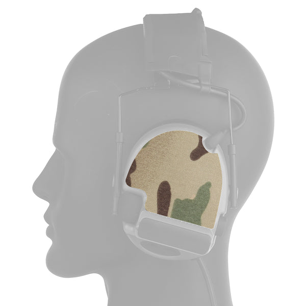 Bifrost Gear Hook & Loop Panels + Fuzz Cover Set For Peltor Comtac II/III/V