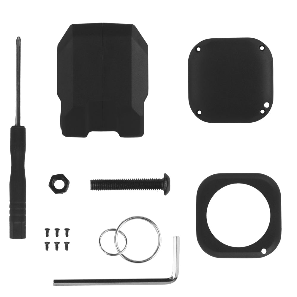 Rail attachment AirTag holder and keychain caddy designed for pistols and rifles