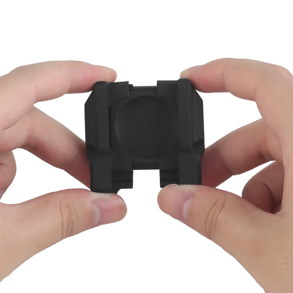 Tactical AirTag keychain caddy with rail mount for pistols and rifles