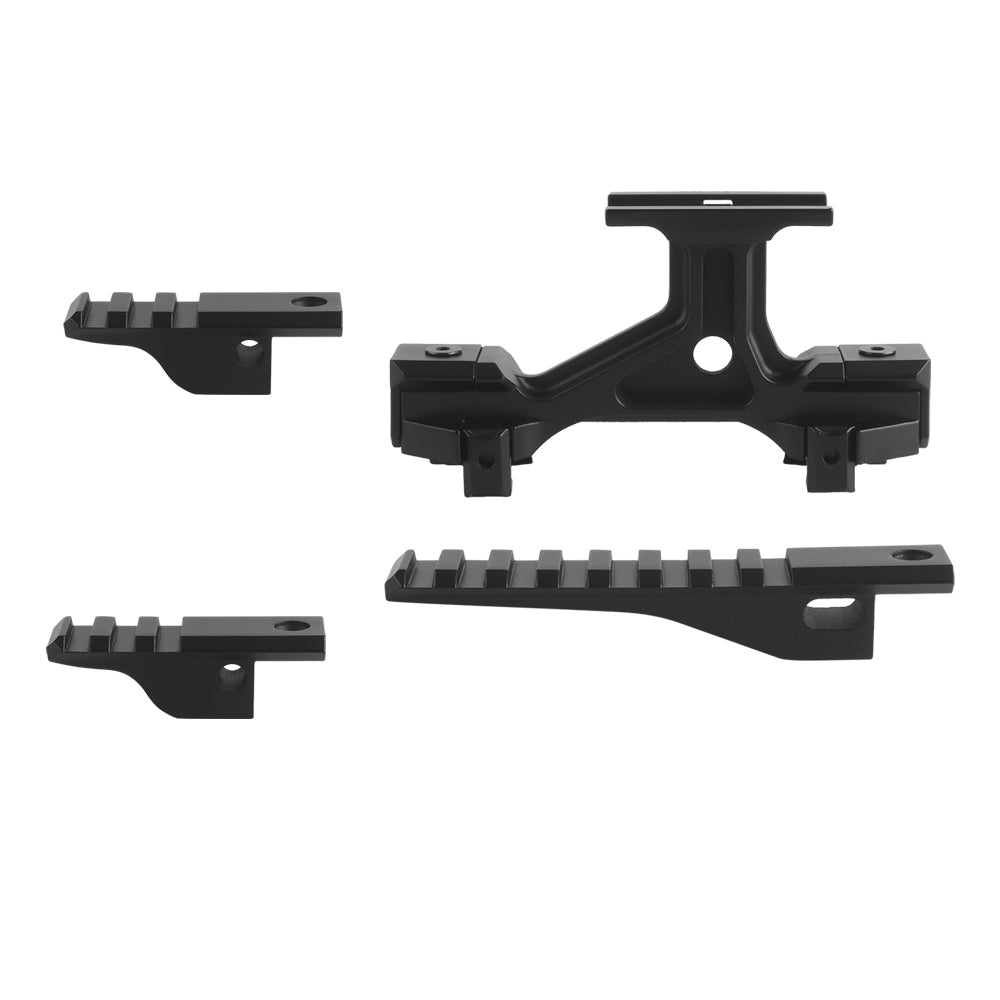 Black multi-tier riser mount for Aimpoint Micro T2.