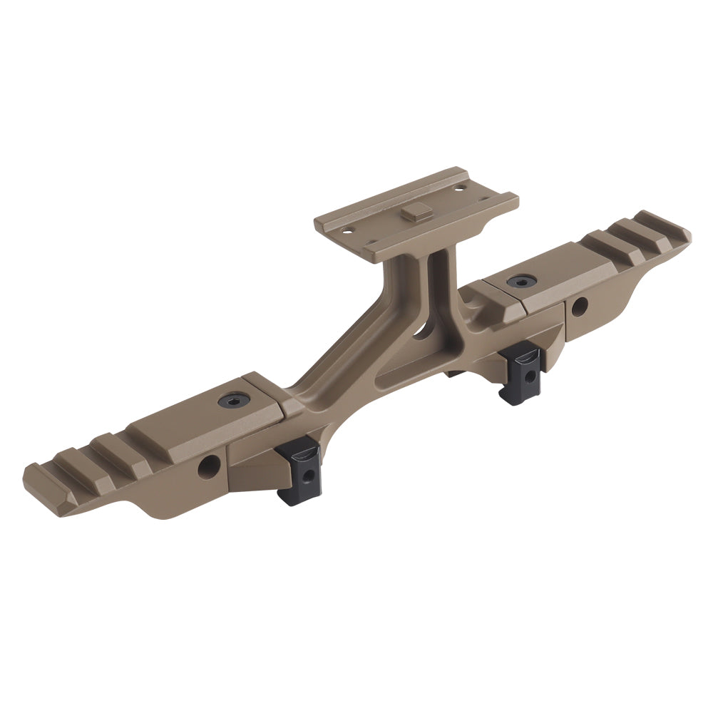 Durable tan adjustable mount for Aimpoint Micro T2 sights.