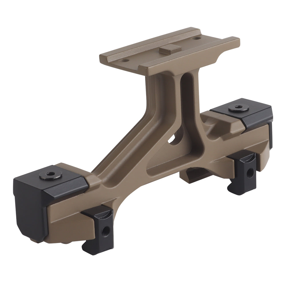 Versatile tan mount for Aimpoint Micro T2 red dot.