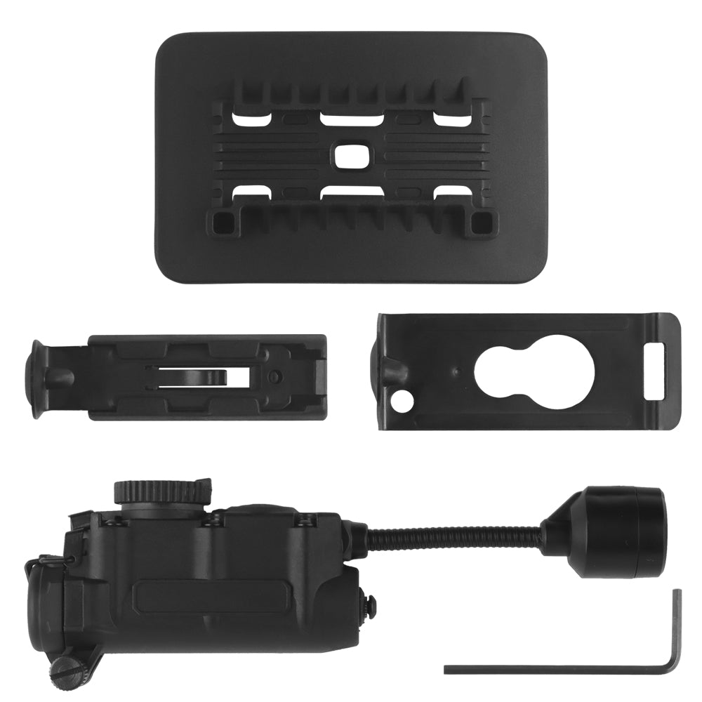 Dual Power White Light + RGB Visible + IR LED Tactical Helmet Light