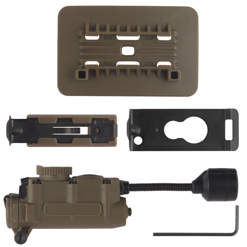 Dual Power White Light + RGB Visible + IR LED Tactical Helmet Light