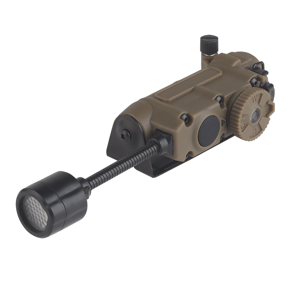 Dual Power White Light + RGB Visible + IR LED Tactical Helmet Light