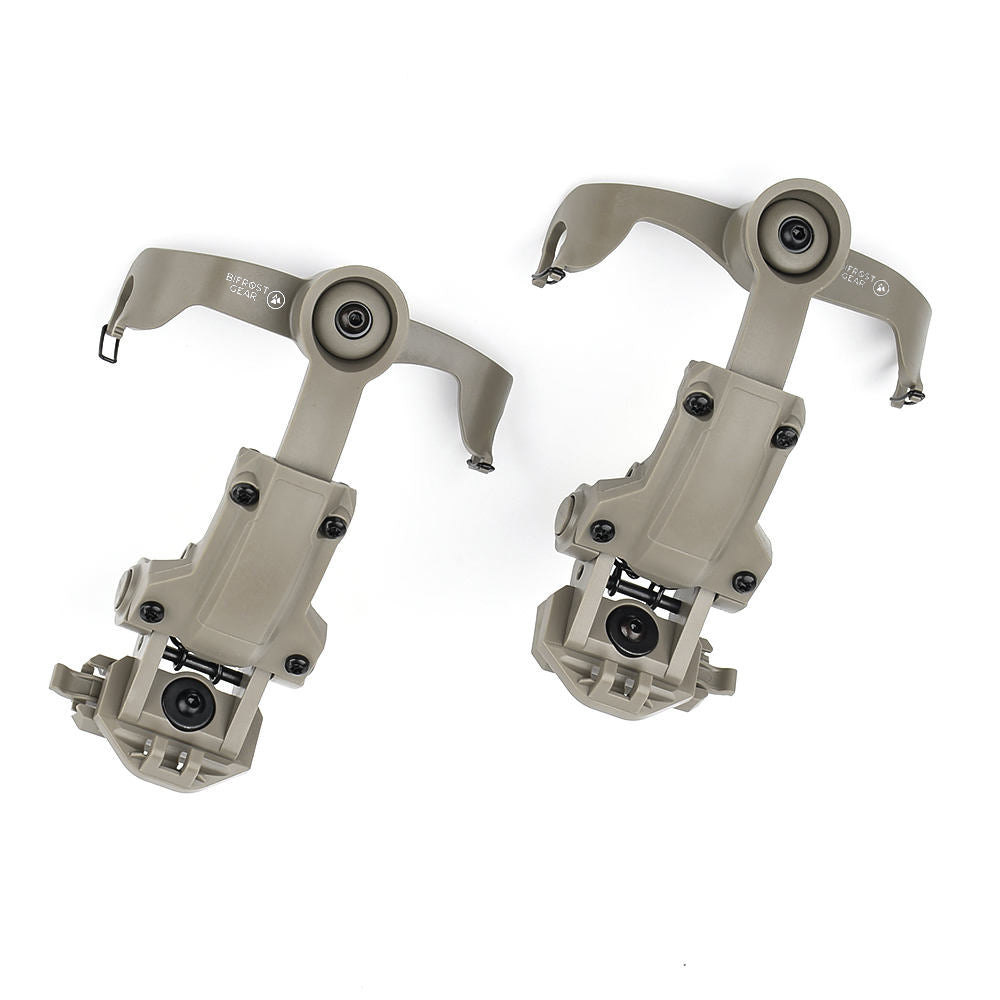COM-RAC PRO rear rail headset adapters for Howard Leight with ARC, Team Wendy, and M-LOK hardware.