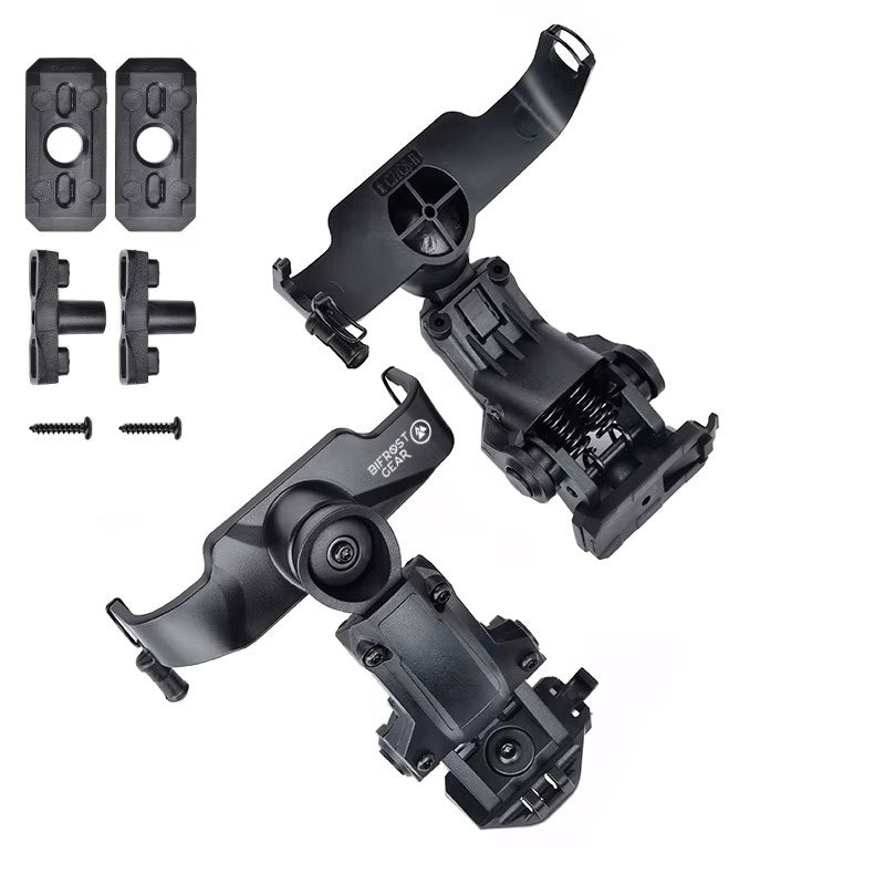 Rugged COM-RAC PRO retention latch helmet rail adapters designed for Peltor Comtac headset integration
