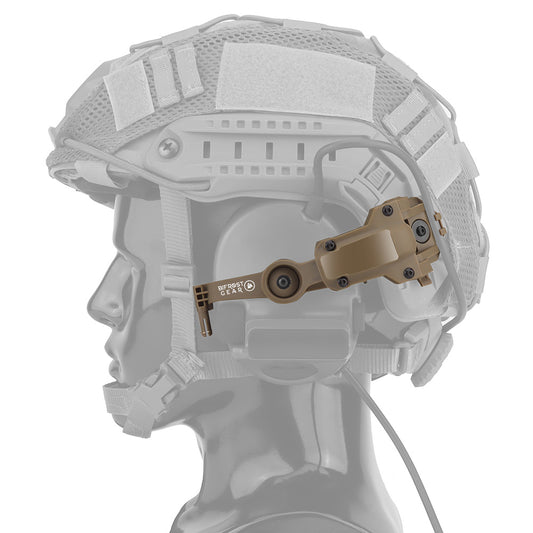 COM-RAC AMP Arm Adapters for Peltor Comtac attached on a helmet 2.