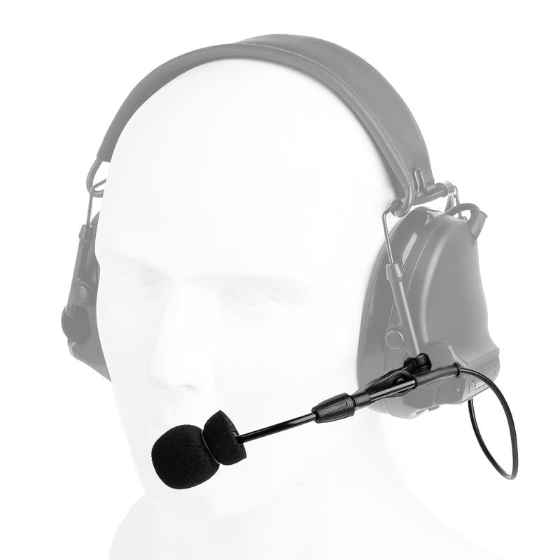 High Impedance Adjustable Arm Boom Microphone for Peltor Comtac Headsets