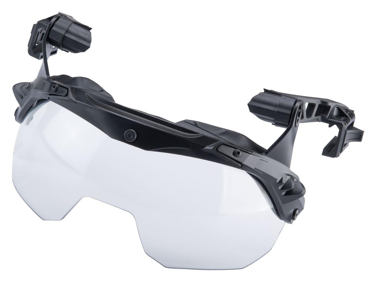 bell 3 4 helmet flip down visor ANSI Rated Flip Down 3.0 Rail Mounted Visor for Team Wendy Helmets Tan Frame with Clear Lens