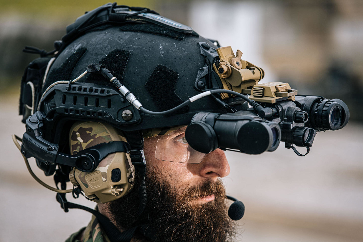 Adapter Cable for BNVD Night Vision to ANVS Battery Pack by Bifrost Gear in Action.