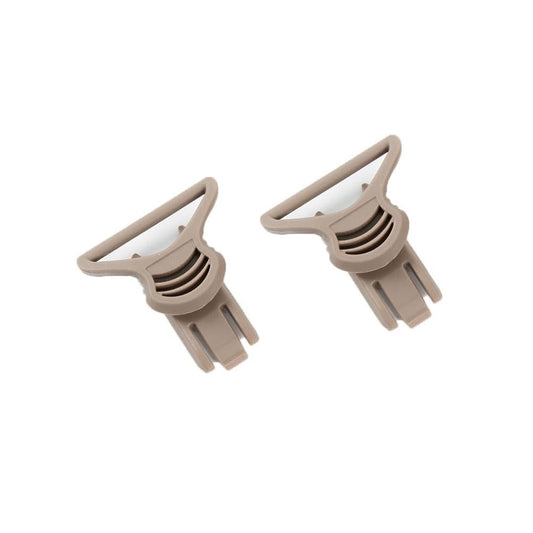 36mm swivel goggle strap adapters in tan for a secure fit.