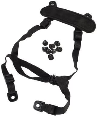 5-Point Replacement Chin Strap and Suspension System for Tactical Helmets in Black.