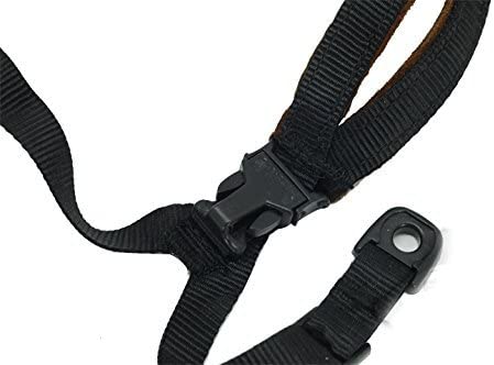 4-point replacement chin strap and suspension system for tactical helmets in black.