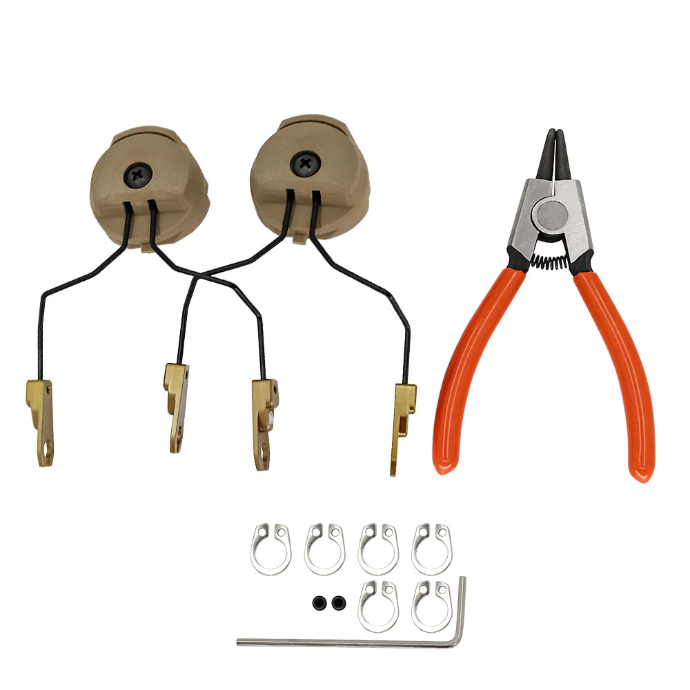 Tan ARC Rail Headset Adapter for MSA Sordin.