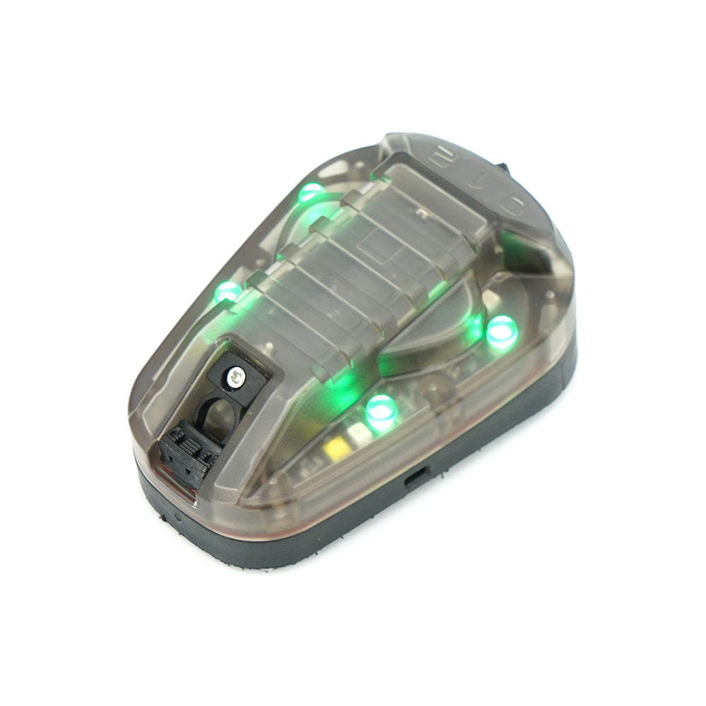 HALO Jump Rated IR + Visible LED Strobe Light in Tan with Green  LED.