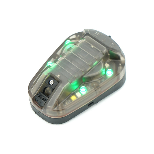 HALO Jump Rated IR + Visible LED Strobe Light in Tan with Green  LED.