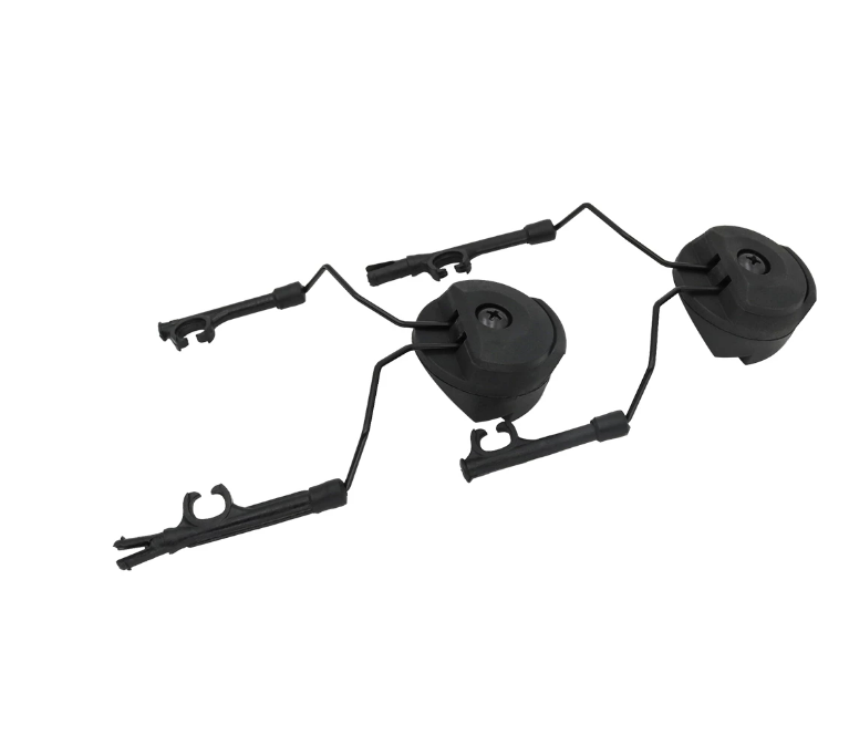 Crye AirFrame Helmet Rail Headset Adapter for Peltor Comtac in Black Edition.