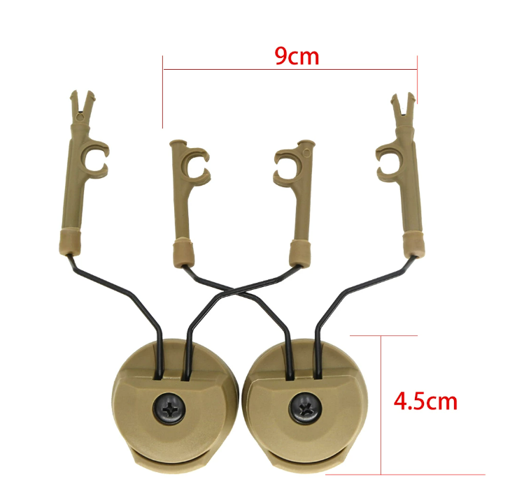 Crye AirFrame Helmet Rail Headset Adapter Dimensions.