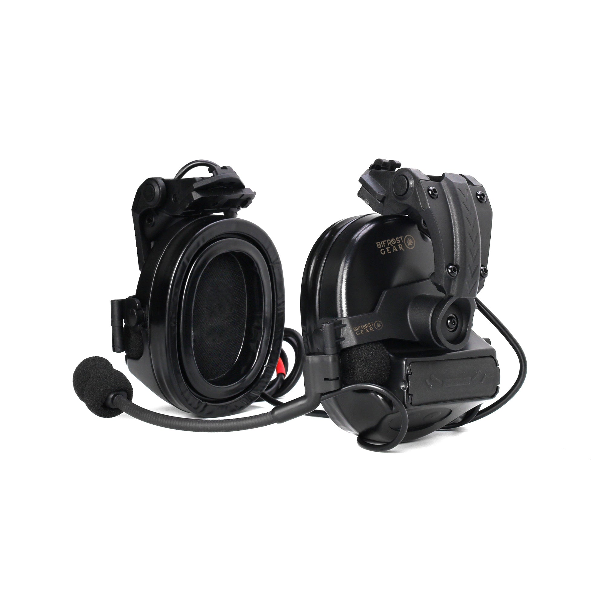 bifrost gear NRR 23db Dual Comm Hearing Protection Headset Tan / 750Ω High Impedance Electret