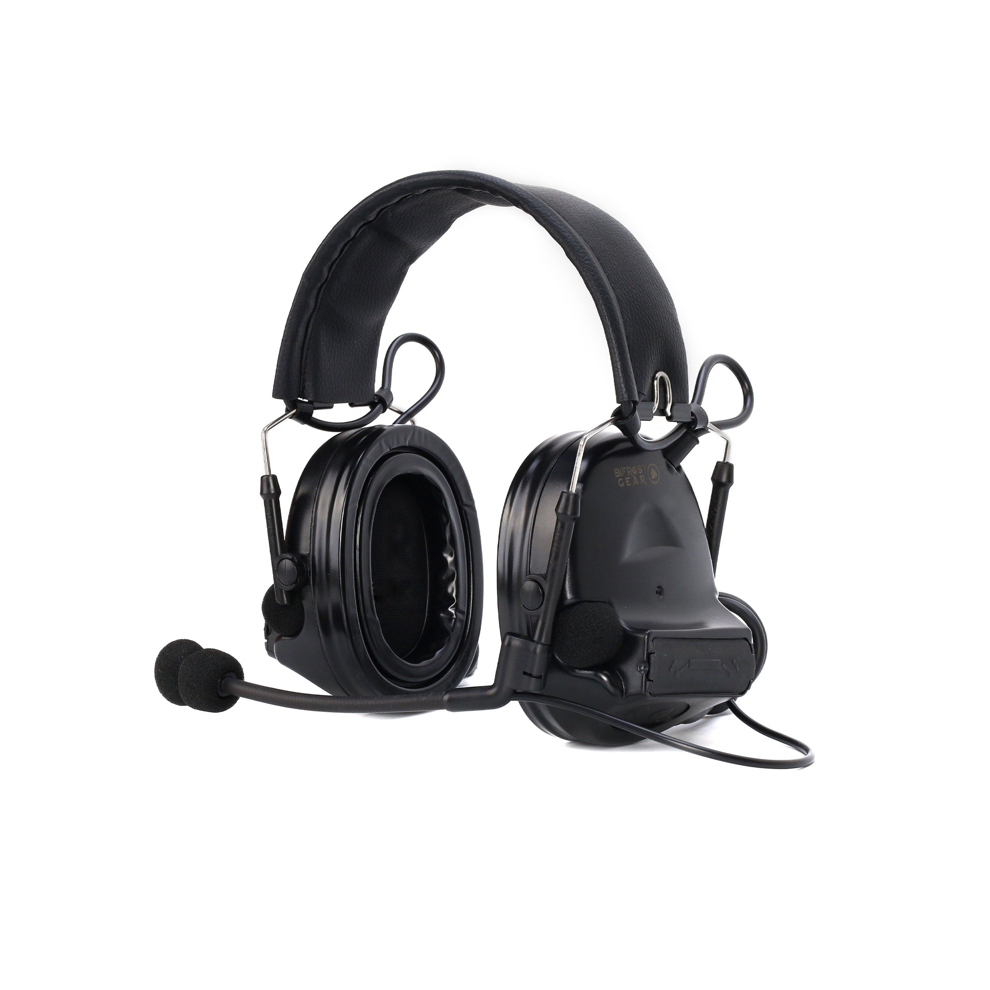 NRR 23dB Dual Comm Hearing Protection Headset Black / 150Ω Low Impedance Dynamic