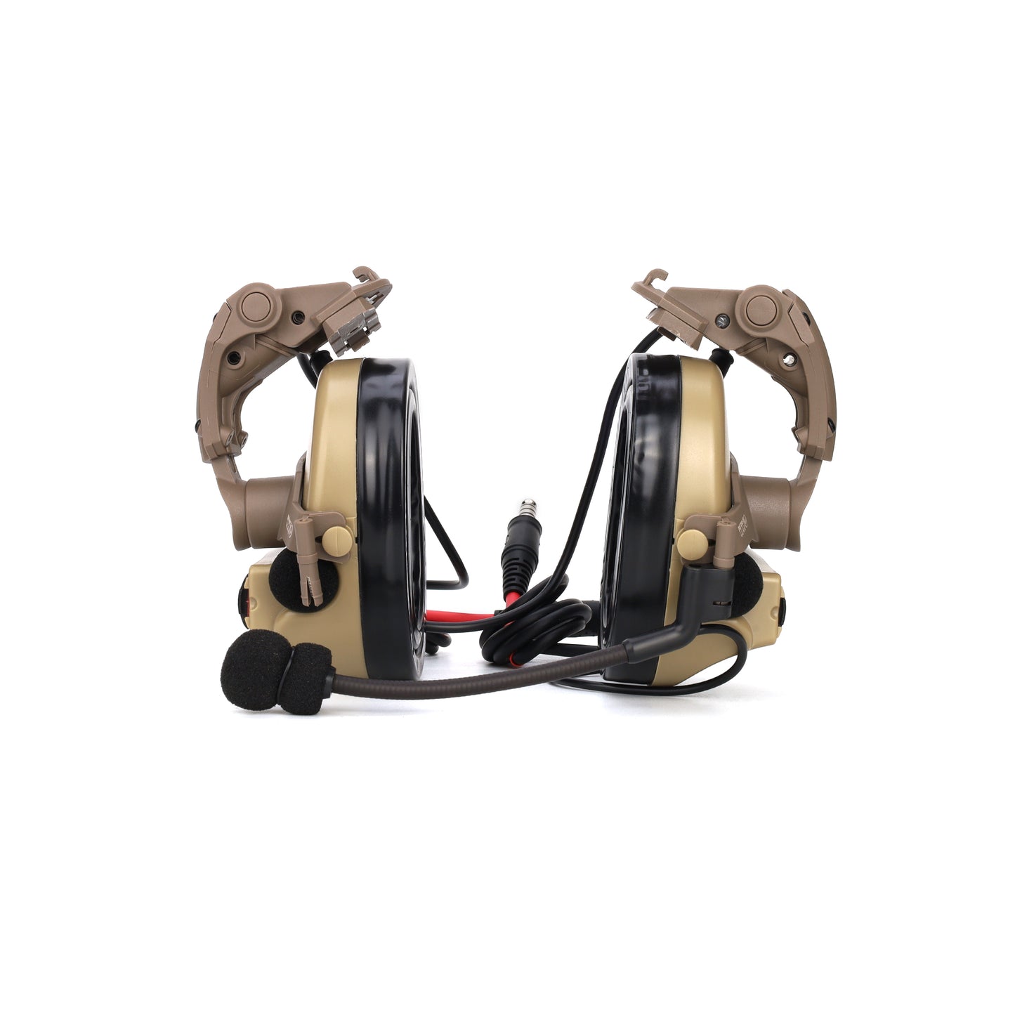 Valhalla NRR 23db Dual Comm Electronic Hearing Protection Communications Headset with Helmet Rail Adapters