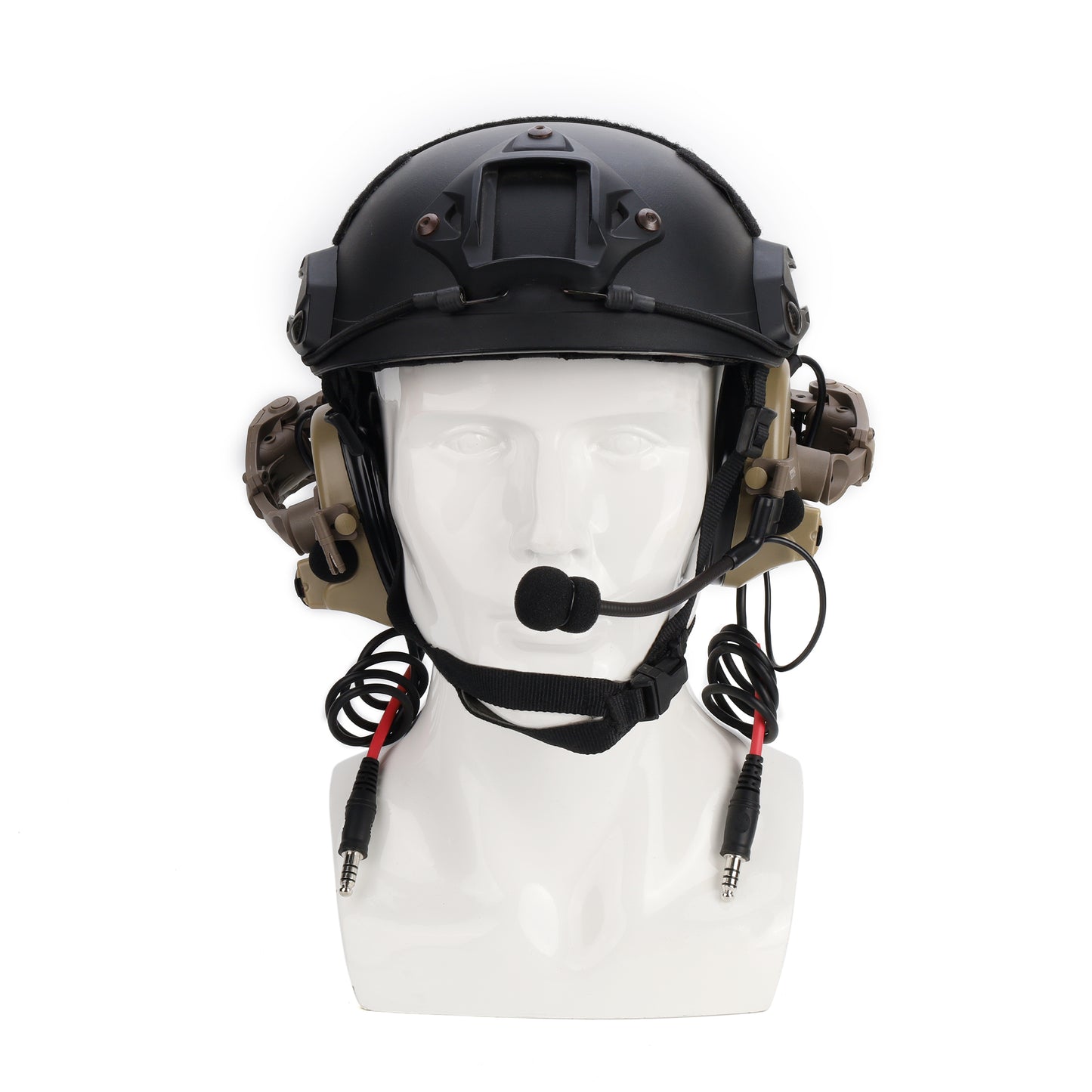 Valhalla NRR 23db Dual Comm Electronic Hearing Protection Communications Headset with Helmet Rail Adapters
